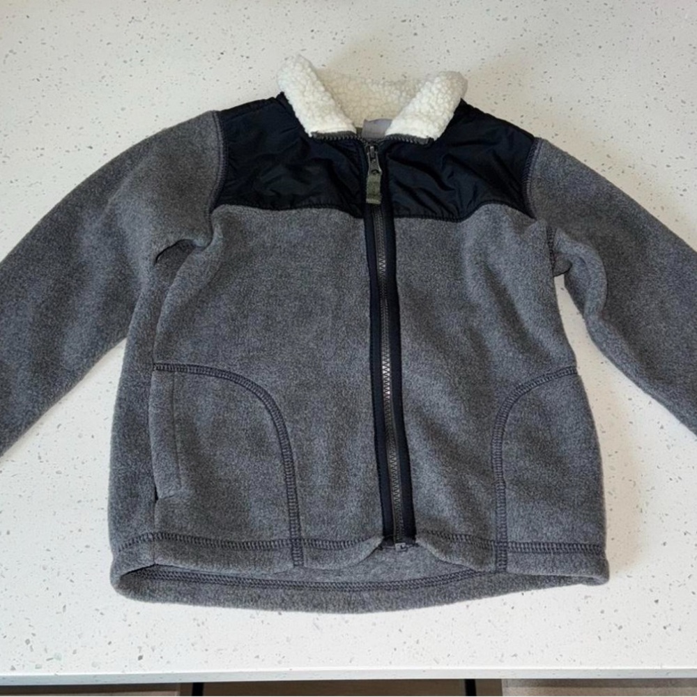 Carter's Gray and White Sherpa Jacket